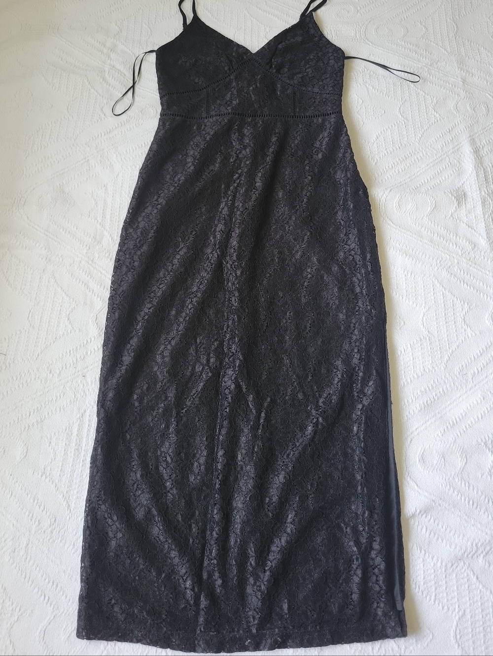 NSR Black Lace Strap Dress